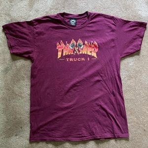 Rare Thrasher Truck 1 Ally Cats SFFD Men’s T-Shirt Large